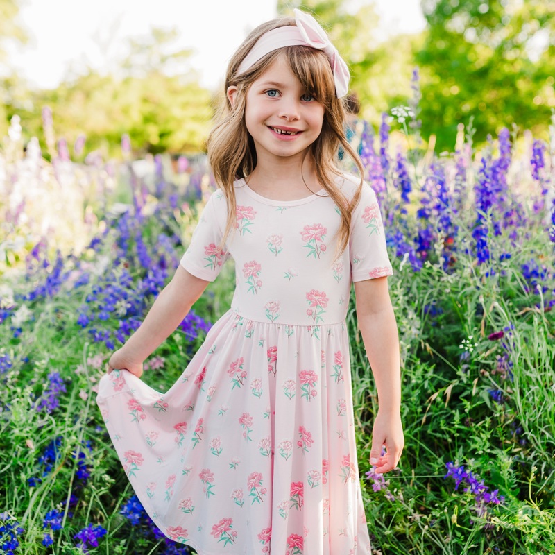 Twirl Dress in Sakura Peony