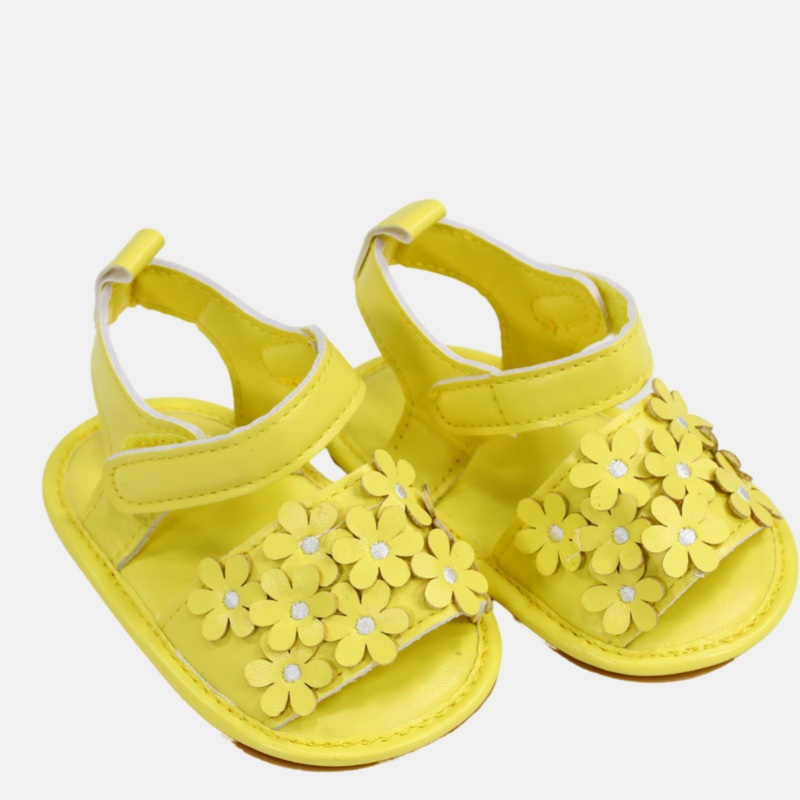 Baby Girls Leather Sandals  Floral