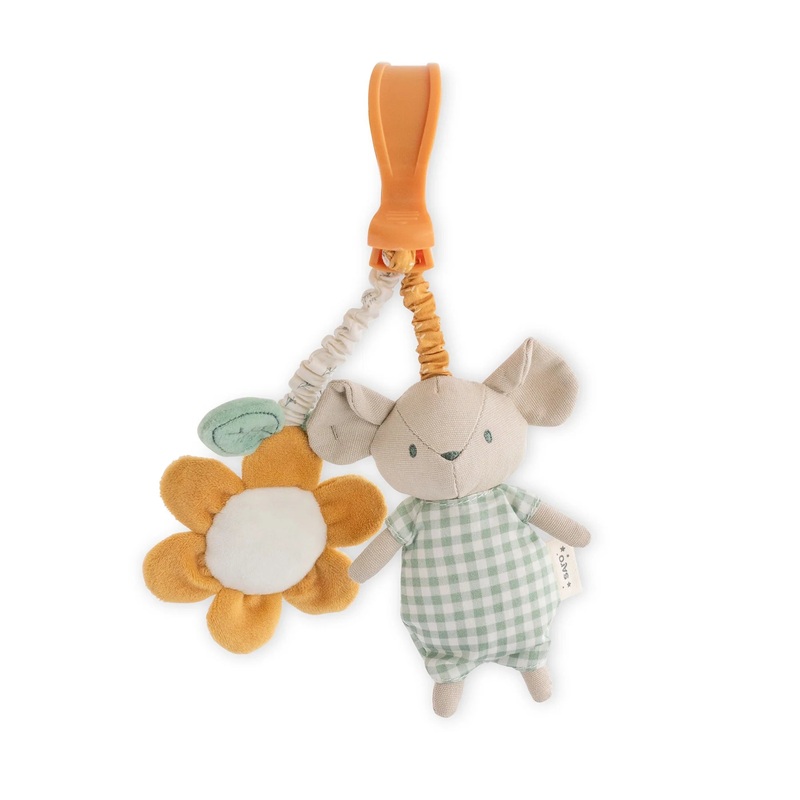 Saro Baby Spring Cottage Rattle – Yellow Flower