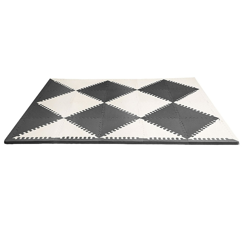 Skip Hop Playspot Geo Interlocking Foam Tiles in Black / Cream