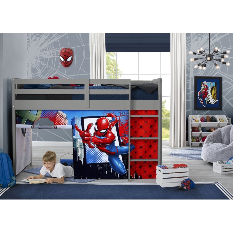 Spider-Man Loft Bed Tent – Curtain Set for Twin Loft Bed (Bed Sold Separately)