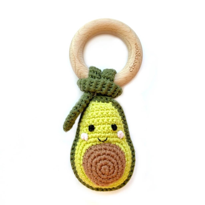 Teething Rattle Avocado