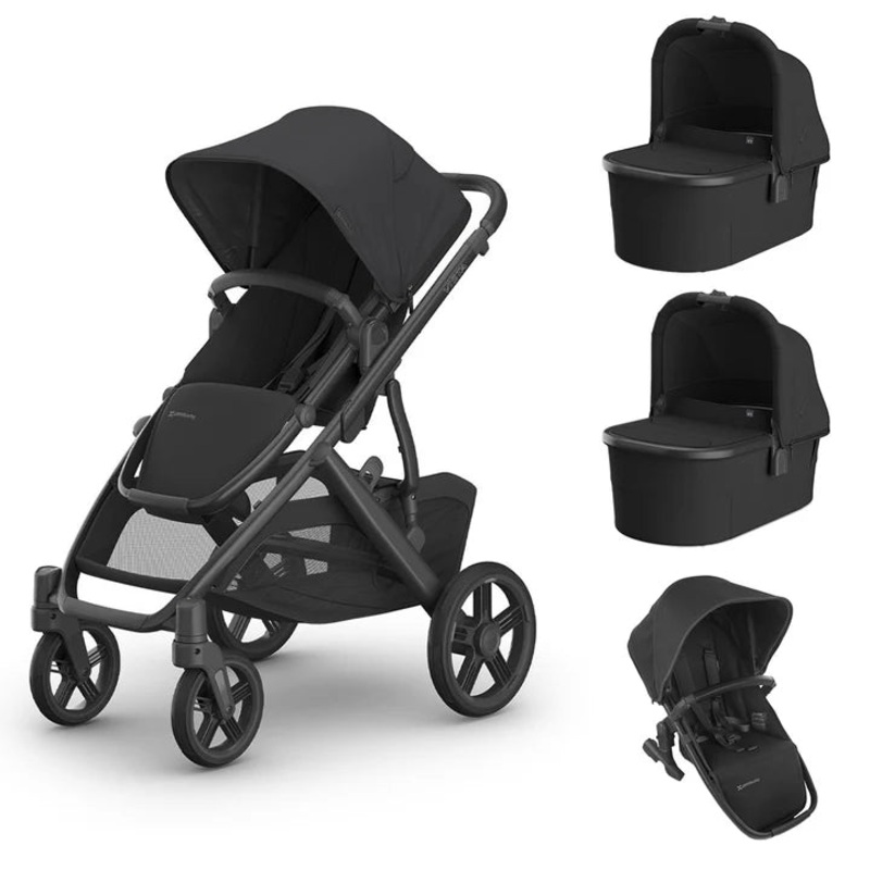 UPPAbaby Vista V3 Pushchair – Jake- Black – Twin