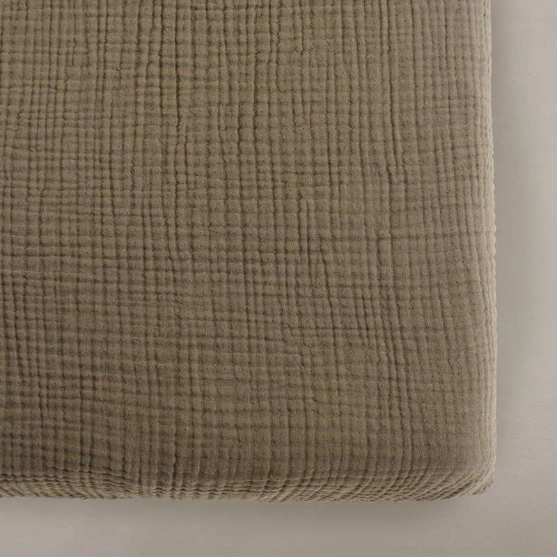 Bark Brown Organic Muslin Crib Sheet