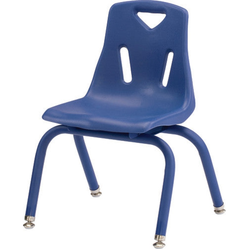 Berries Stacking Chair with Powder-Coated Legs – 10″ Ht – Blue