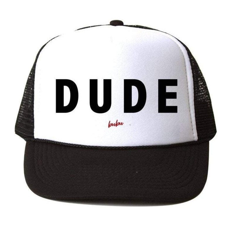 Bubu – Black + White Trucker Hat – Dude