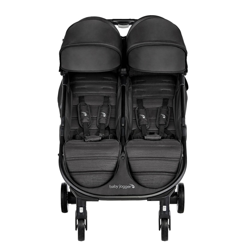 City Tour 2 Double Stroller – Pitch Black