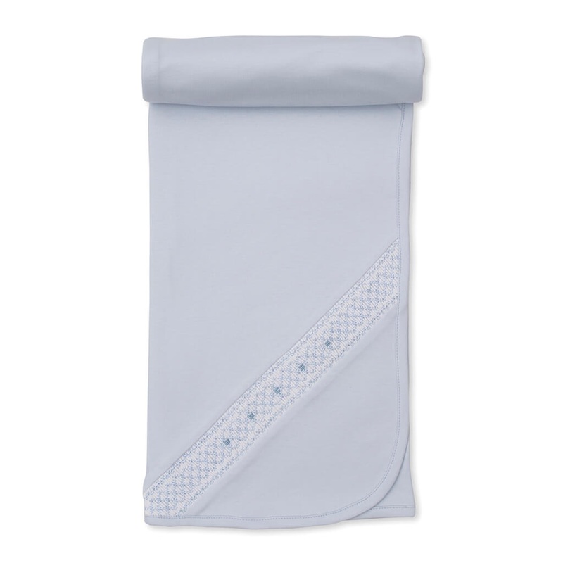 Hand Smocked Blanket CLB Fall 25 Light Blue