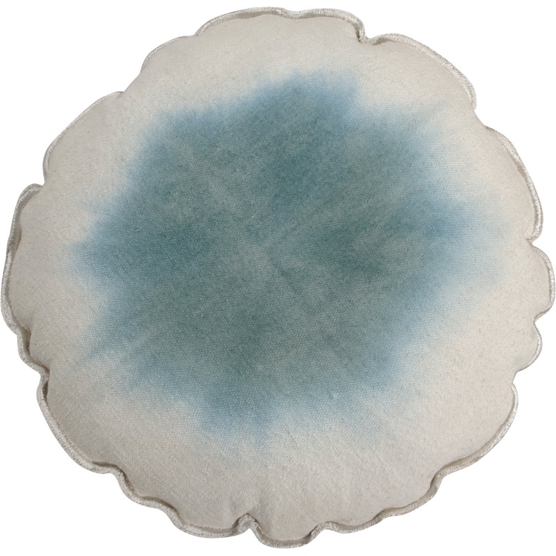 Lorena Canals Tie-Dye Cushion – Vintage Blue (1′ 4”)