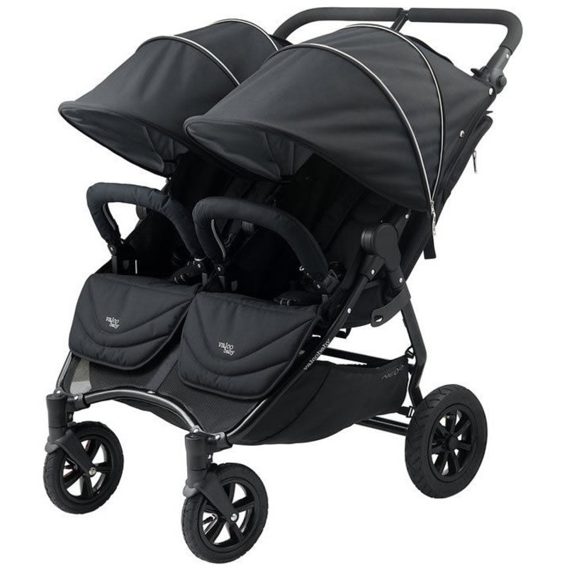 Valco Neo Twin Double Stroller – Black Lightning