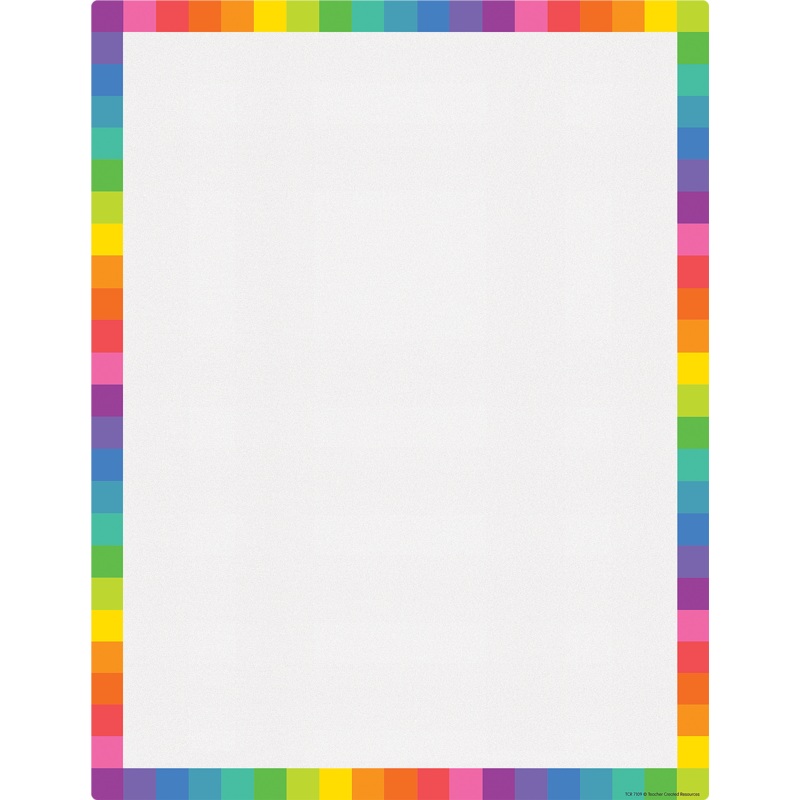 Colorful Blank Write-On/Wipe-Off Chart