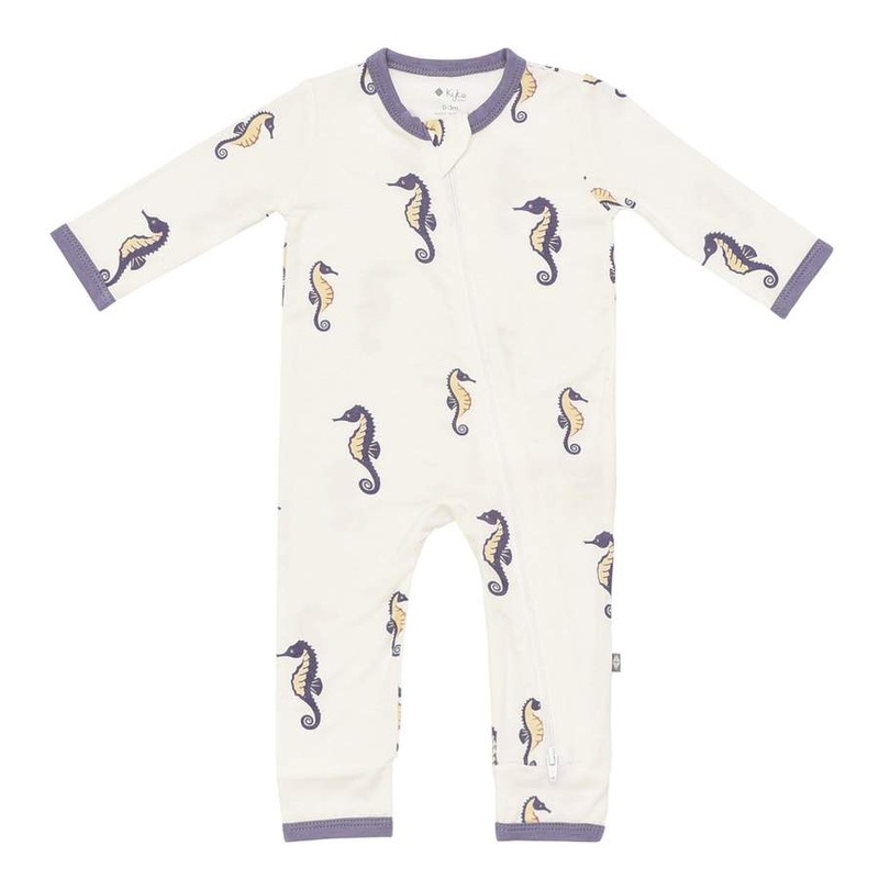 Kyte Baby Printed Zippered Romper – Sea Horse (6-12 months)