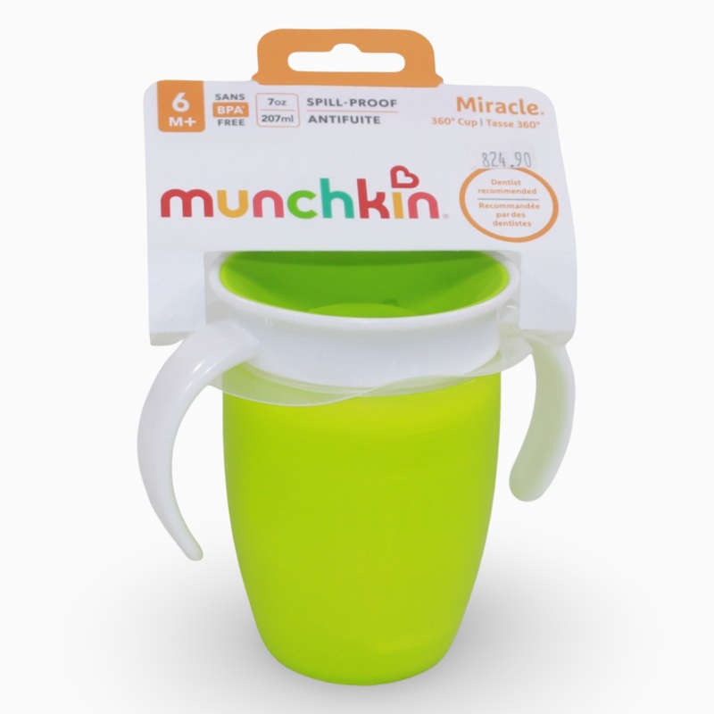 Munchkin Miracle 360 Trainer Cup 7 oz – Green 6 months +