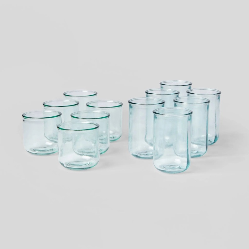 12pc Glass Potomac Double Old-Fashioned Assorted Tumbler Set (See Description)