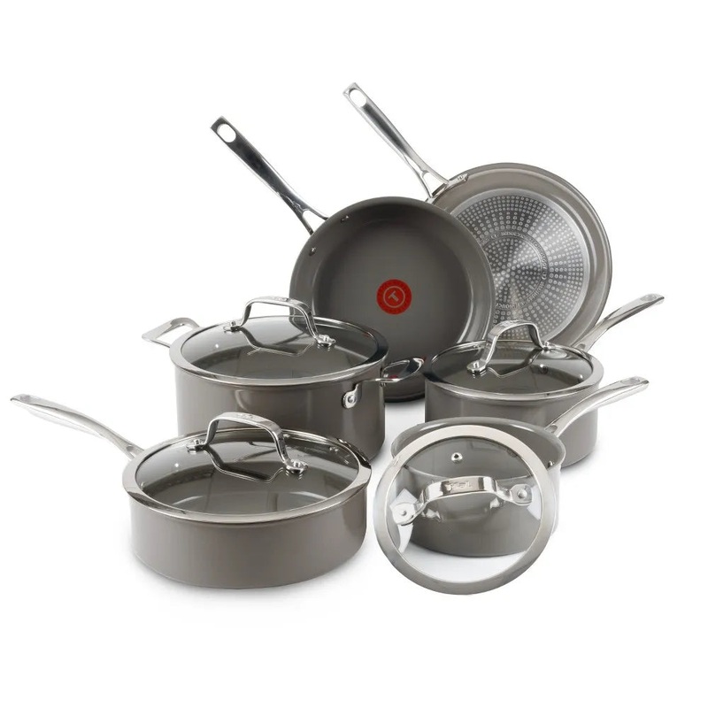 Ceramic Excellence Nonstick 10 Piece Cookware Set – Gray