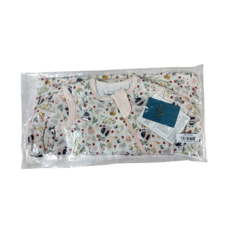 LouLou Lollipop Lightweight Muslin Sleep Bag, 0-6 Months, Bumble Bees, 0.5 TOG