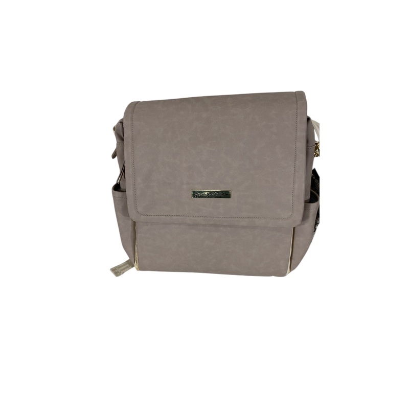 Petunia Pickle Bottom Boxy Backpack Diaper Bag, Grey Matte Leatherette
