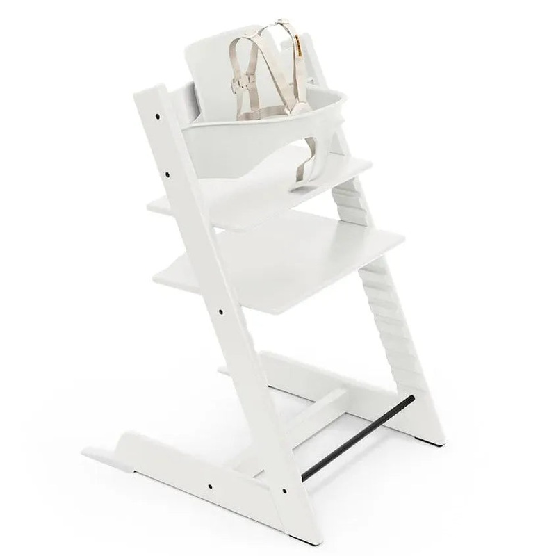 Tripp Trapp High Chair with Baby Set – White (See Description)
