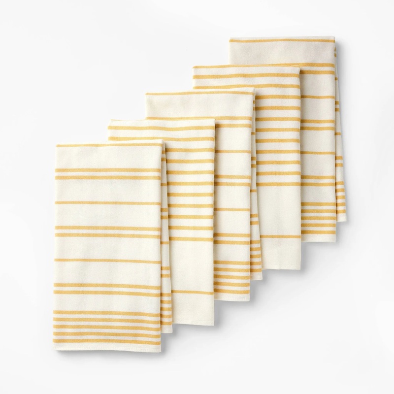 5pc Kitchen Towels Yellow