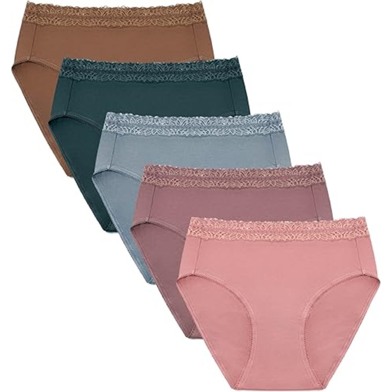 Kindred Bravely High-Waisted Postpartum Underwear Pack, Medium, Dusty Hues