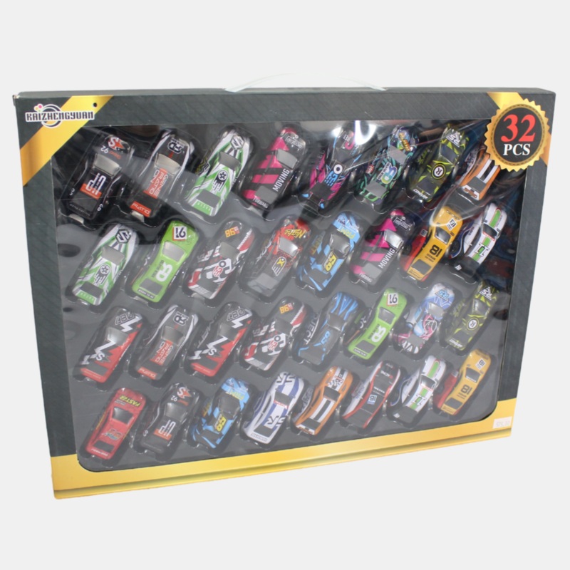 Set of Colorful Toy Cars with Propulsion