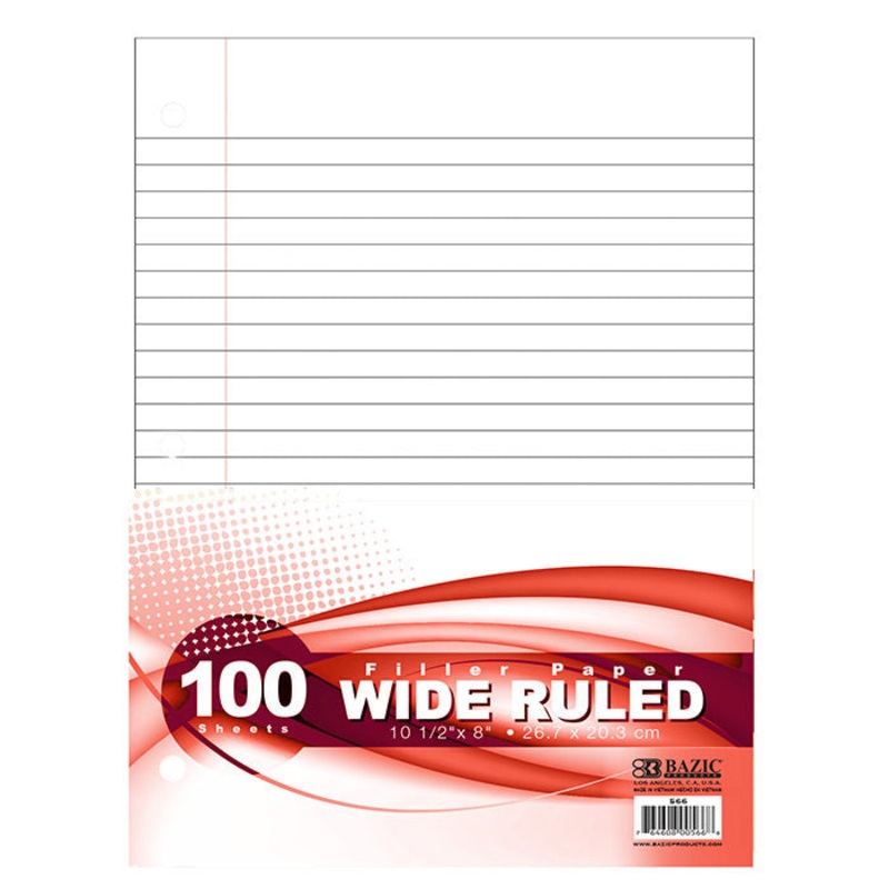 BAZIC W/R 100 Ct. Filler Paper