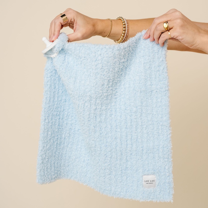 Chenille Blanket – Sky Blue – Mini/Lovey