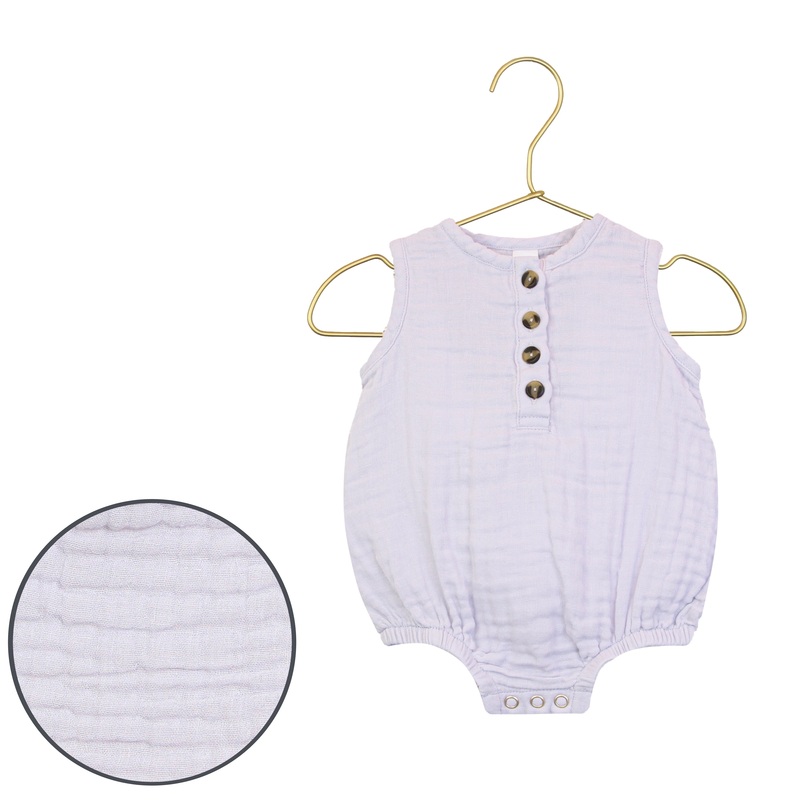 Cloud Muslin Bubble Romper – Lilac