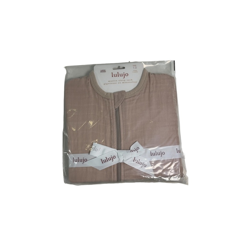 Lulujo Muslin Sleep Sack, Sand, Large