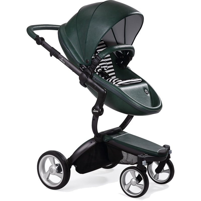 Mima Xari Complete Stroller, Black – British Green / Black & White