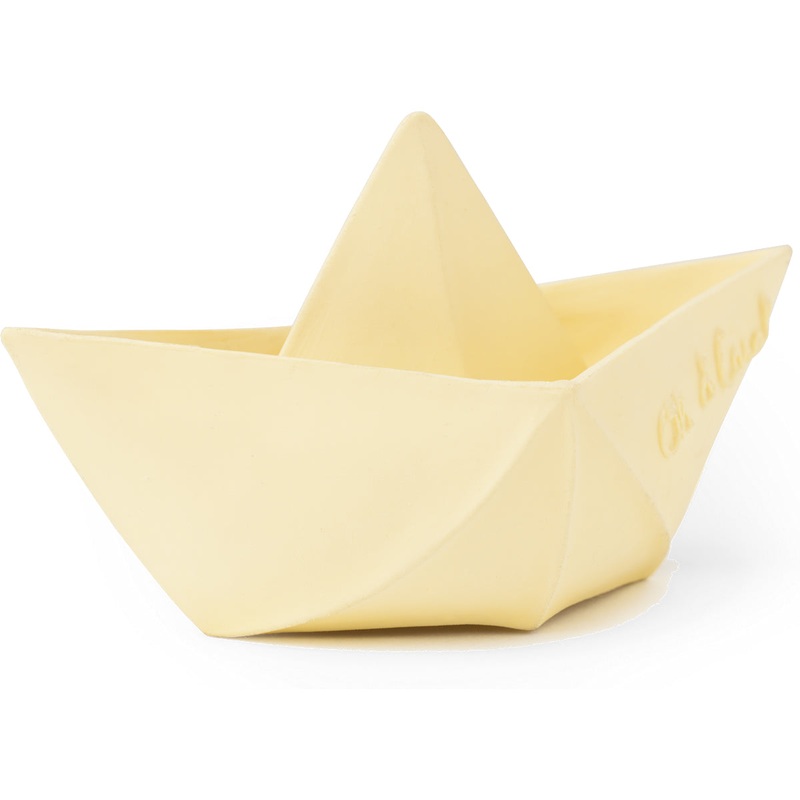 Oli & Carol Origami Boat Bath Toy – Natural (Vanilla)