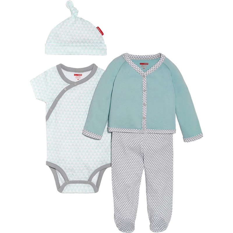 Skip Hop Petite Triangles 4-Piece Welcome Home Set – Blue (3 Months)