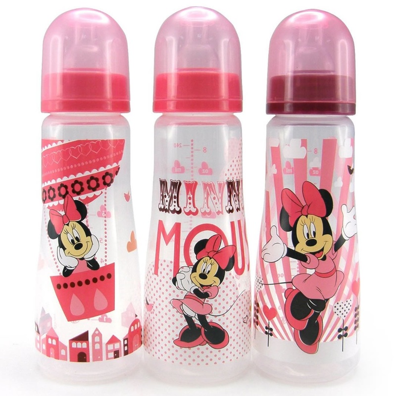 The First Years 8 oz Slim Bottles, 3pk – Minnie