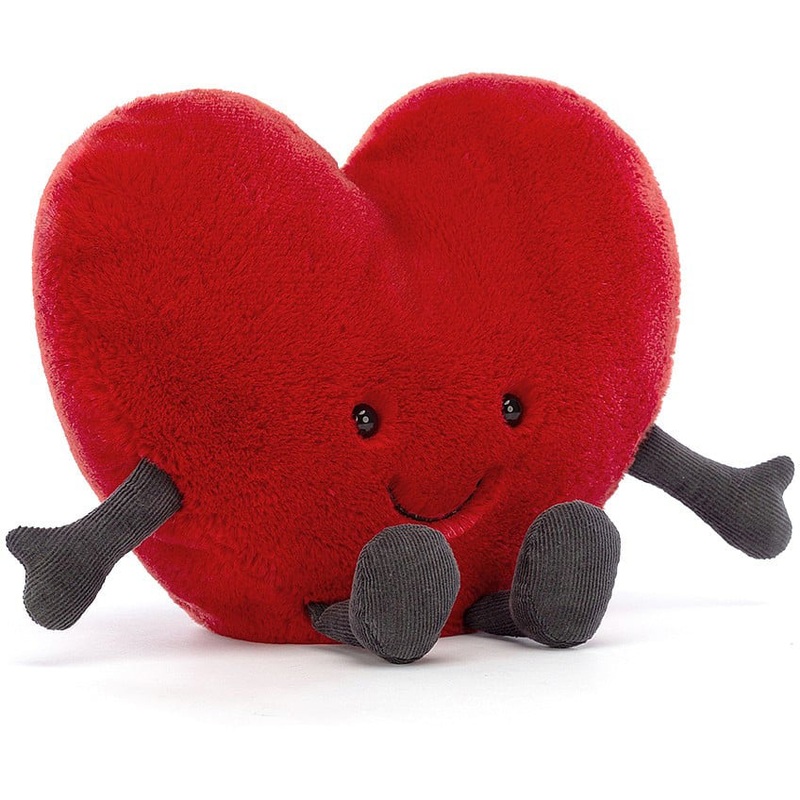 Jellycat Amuseable Red Heart Large, 7″