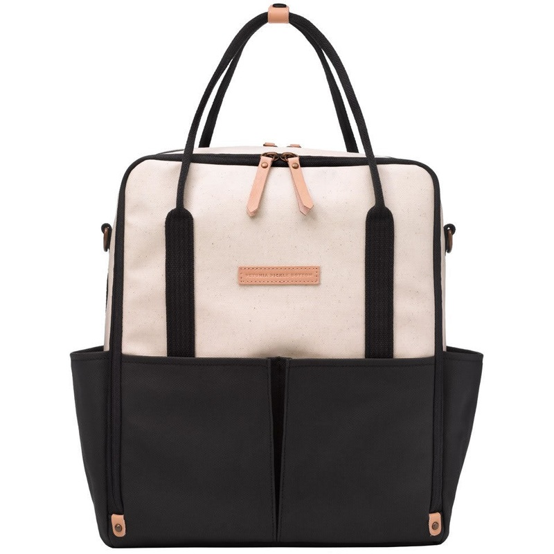 Petunia Pickle Bottom Inter-Mix Backpack Diaper Bag  – Birch/Black