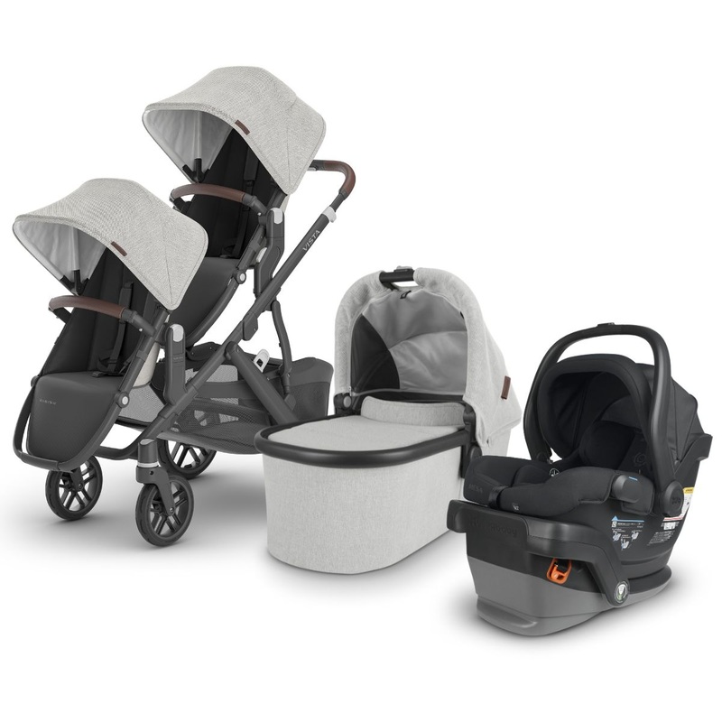 UPPAbaby VISTA V2 Double Stroller + MESA V2 Travel System Bundle with Rumble Seat V2+ – Anthony / Jake