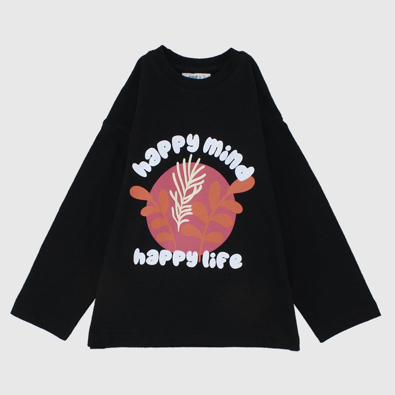 “Happy Mind Happy Life” Long-Sleeved T-Shirt
