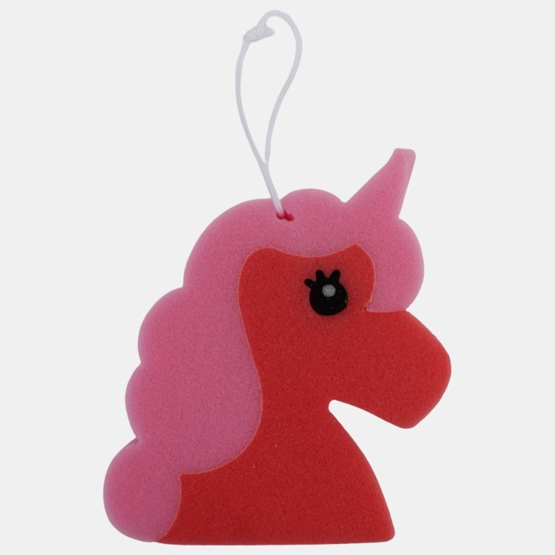 Sponge Bath Shapes  Unicorn (Red & Pink)
