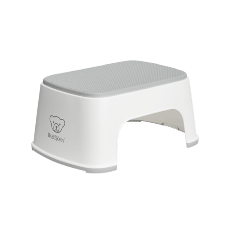 Step Stool – White & Gray