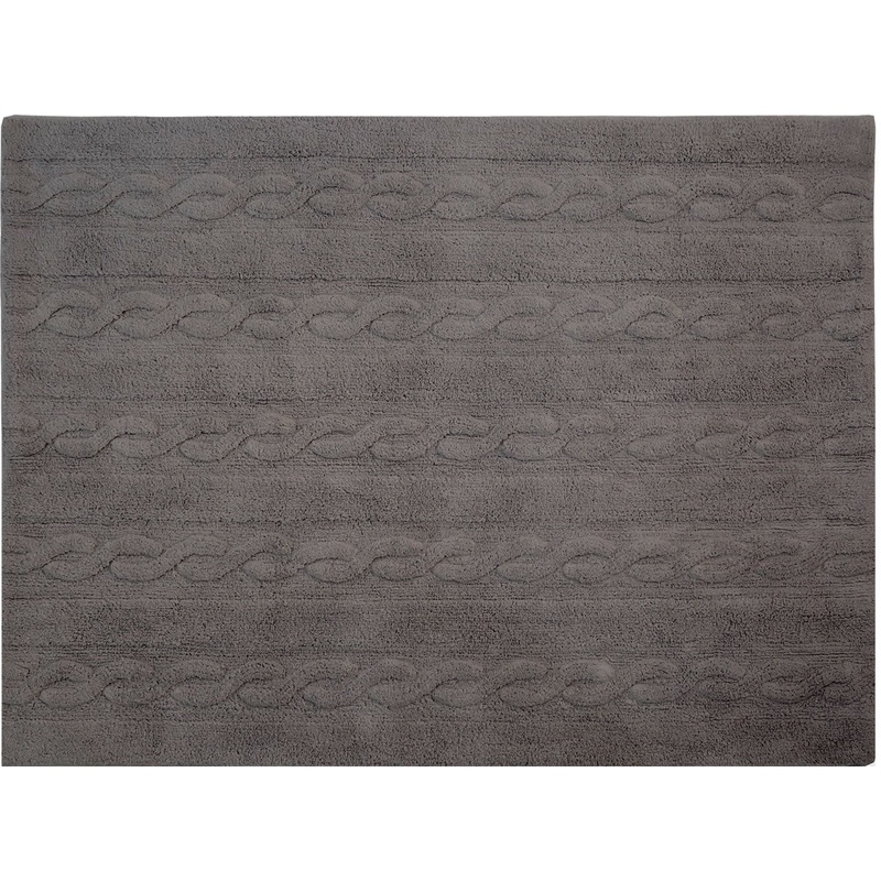 Lorena Canals Braids Rug – Dark Grey (4′ x 5′ 3″)