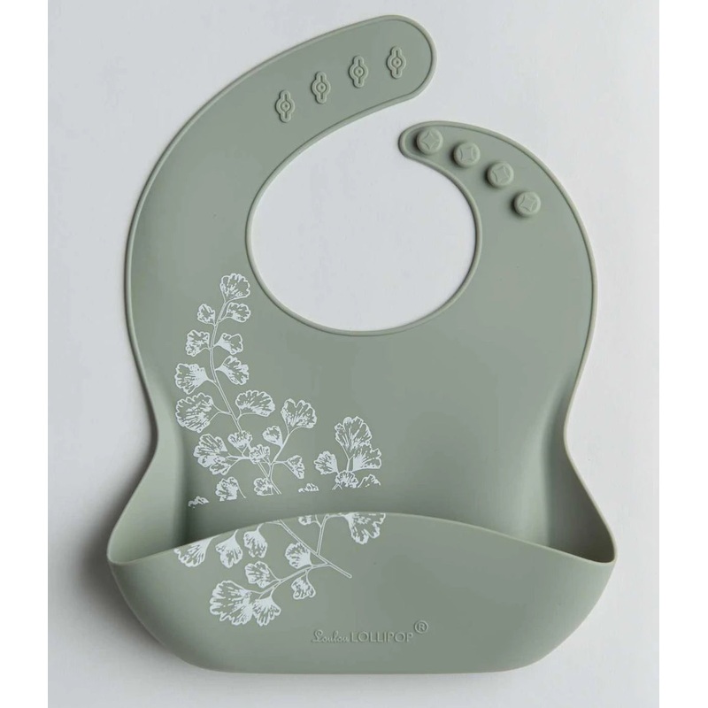 Loulou Lollipop Silicone Bib – Fern