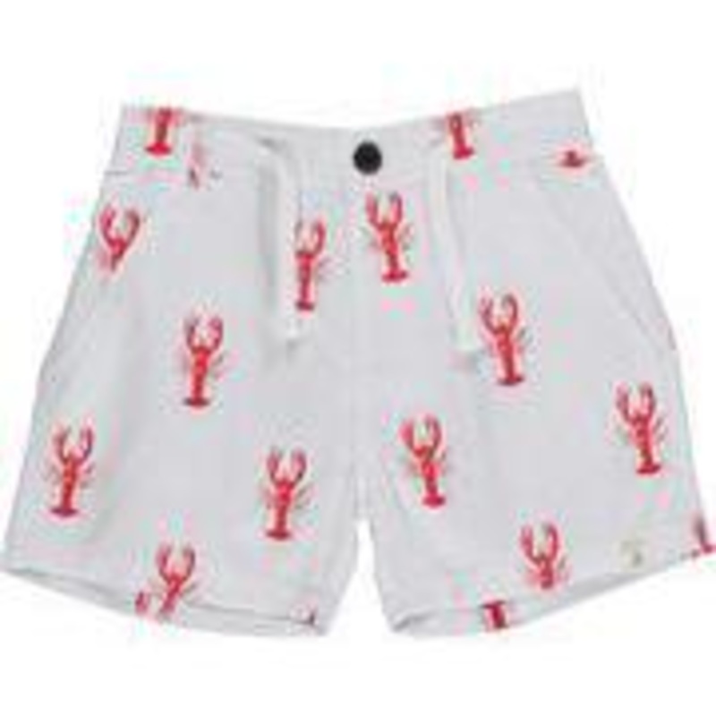 Me & Henry Mahalo | White With Red Lobster Shorts