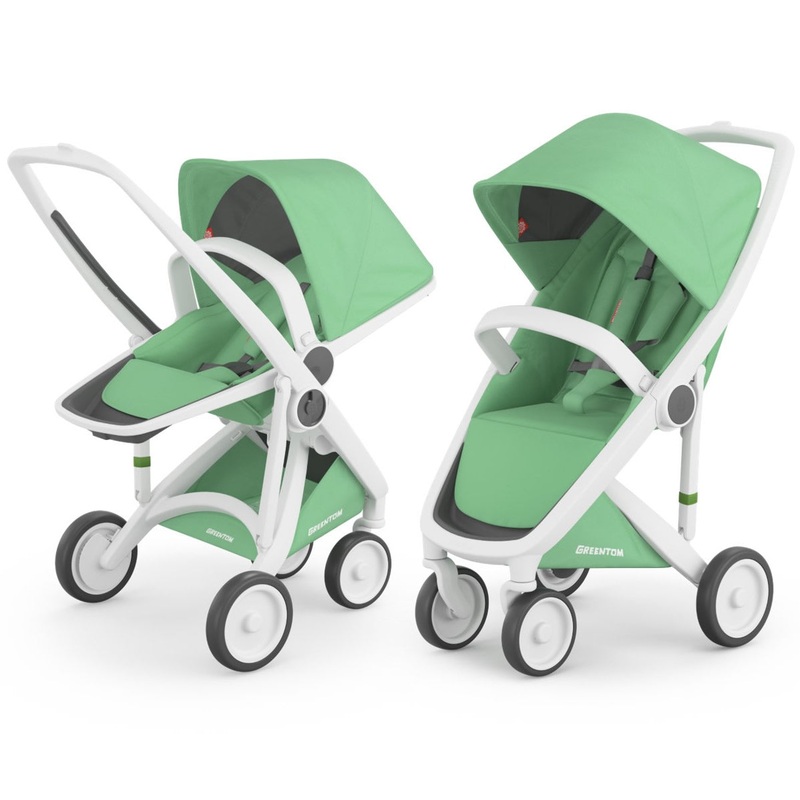 Greentom 2 in 1 Stroller – White/Mint