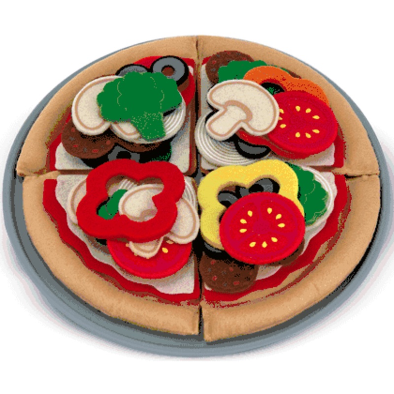 Melissa & Doug Felt Play Food – Pizza Set