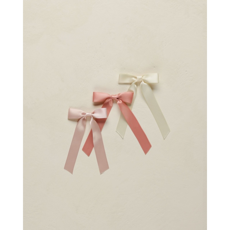 Noralee Satin Bows – Set Of 3 Bubblebum, Lipstick, Natural