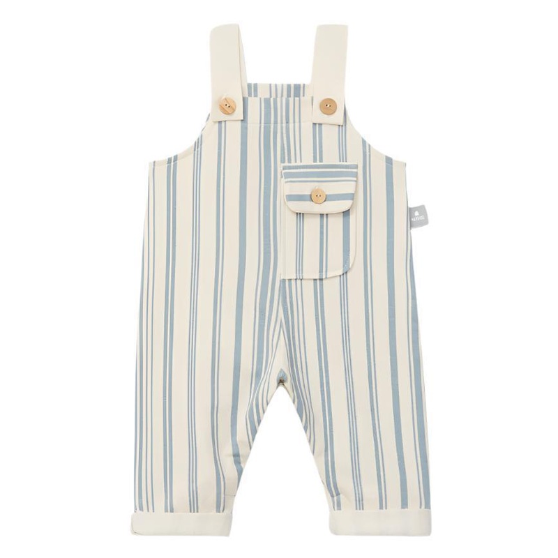 Snug – Organic Overalls – Blue Stripe