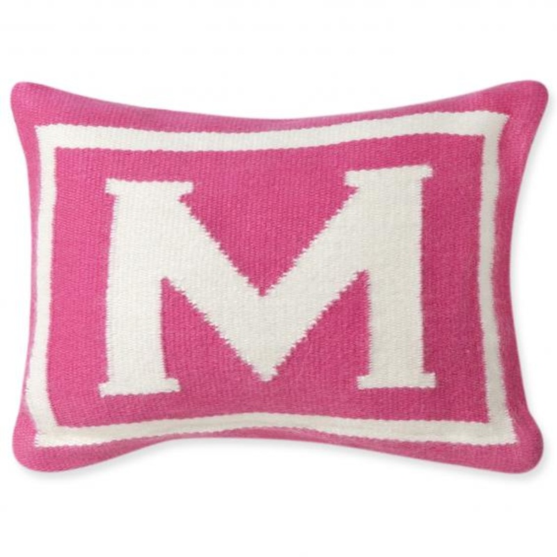Jonathan Adler Junior Letter M Pillow in Pink
