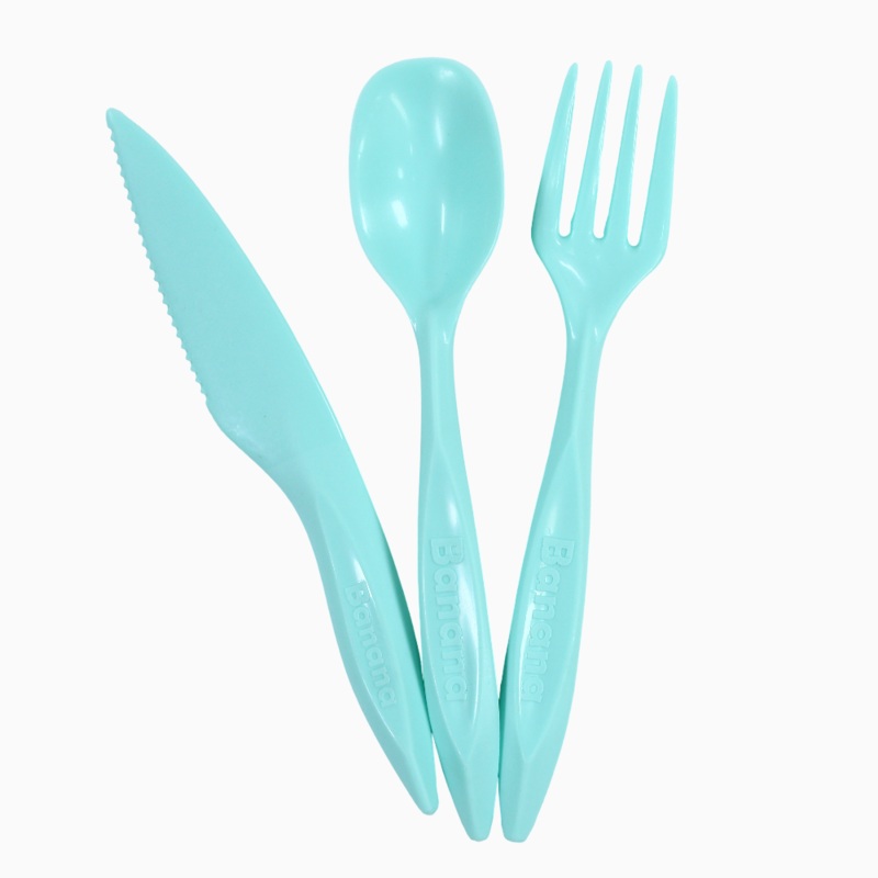 Plastic Cutlery Set – Mint Green