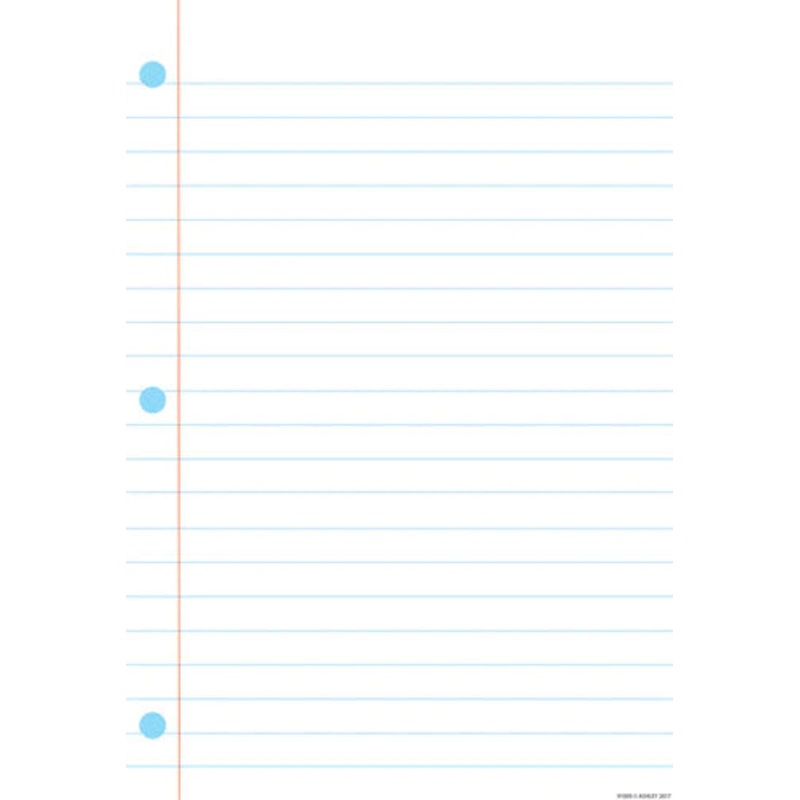 Smart Poly Chart, 13″ X 19″, Plain Notebook Paper