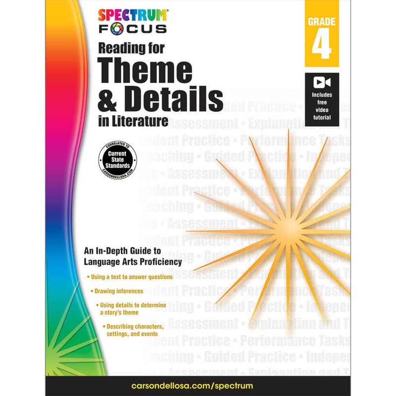 Spectrum Focus: Reading for Theme and Details in Literature Workbook Grade 4